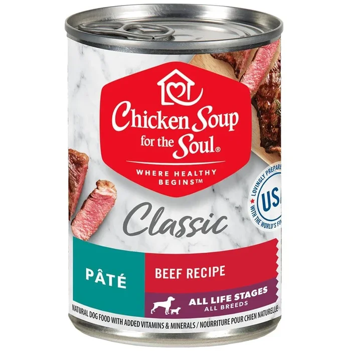 Chicken Soup for the Soul Classic Beef Pate Canned Dog Food – 13 Oz – Case of 12