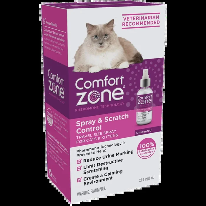 Comfort Zone Spray & Scratch Control Spray For Cats and Kittens (2-oz)