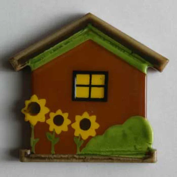 Cottage House Button 1585