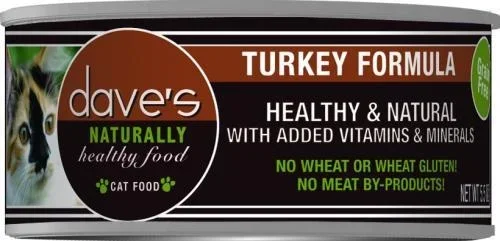 Dave’s Naturally Healthy Turkey Formula Canned Cat Food 5.5oz