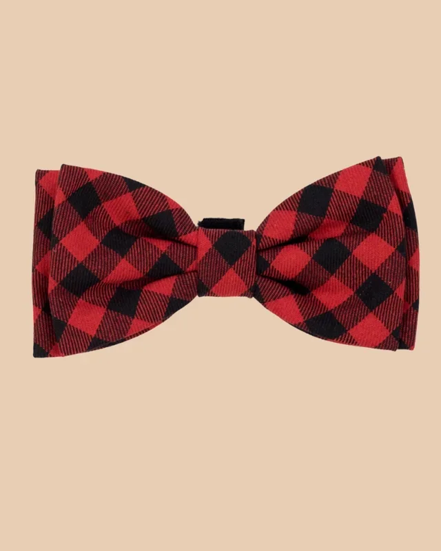 Dignified Dog Bow Tie in Buffalo Plaid