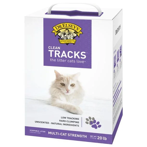 Dr. Elsey’s Precious Cat Litter Alternative Premium Clumping Clean Tracks Litter Cat Litter – 20 lb Box