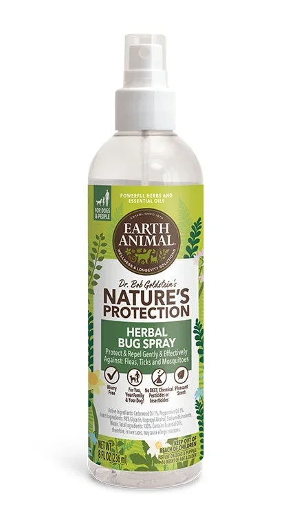 Earth Animal Dog Nature’s Protection Bug Spray Herbal – 8 Oz