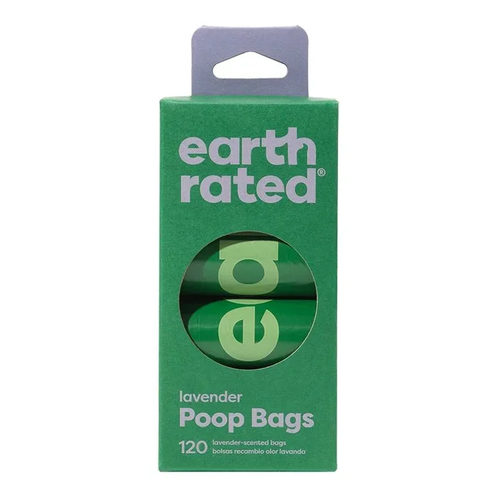 Earth Rated Dog Wastebags Lavender – 8 Rolls – 120 Count