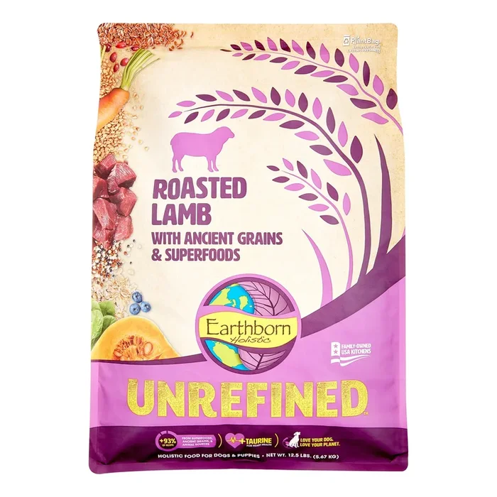 Earthborn Unrefined Ancient Grains Lamb Dry Dog Food – 12.5 lbs