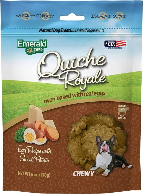 Emerald Pet Quiche Royale Sweet Potato Soft and Chewy Dog Treats – 6 Oz