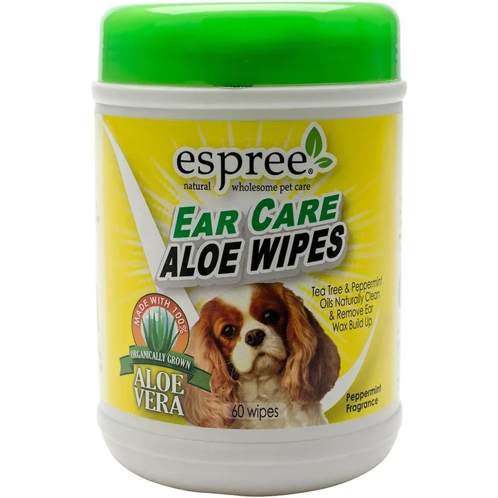 Espree Ear Care Aloe Cat and Dog Wipes – 60 ct Container