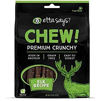 Etta Says Dog Treats Chew Crunchy Elk – 4.5 Oz