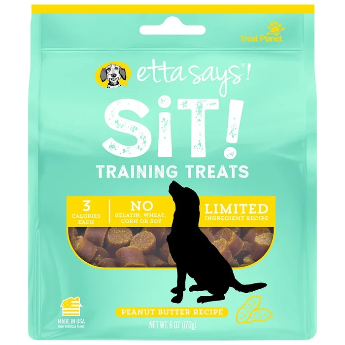 Etta Says Sit Training Dog Treats Peanut Butter – 6 Oz