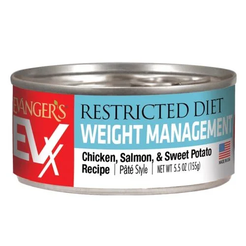 Evanger’s Restricted Diet Weight Management for Cats Canned Cat Food – 5.5 oz Cans – Case of 24