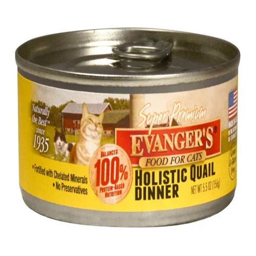 Evanger’s Super Premium Wet Cat Food Quail 5.5oz 24pk