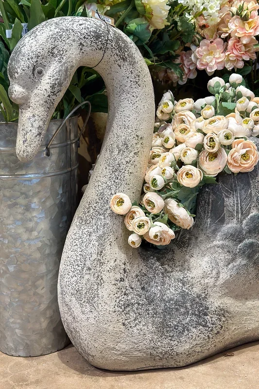 Faux Ranunculus Spray 19″ Peach