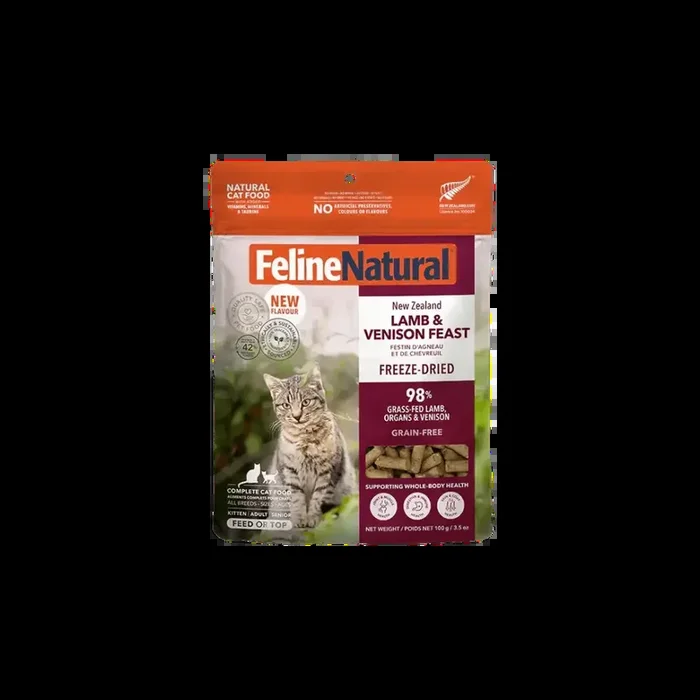 Feline Natural Freeze-Dried Lamb and Venison Cat Food