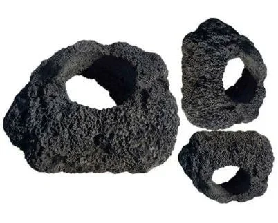 Feller Stone Black Lava Rock Cave – Medium
