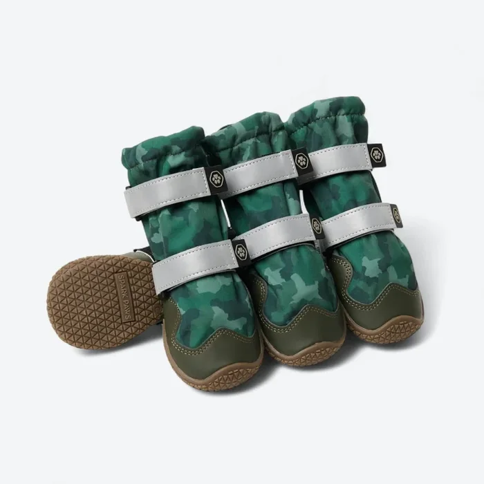 Flex Shell Waterproof Dog Boots – Green Camo