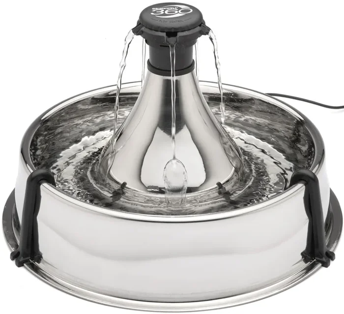 Fuente para mascotas Drinkwell 360 de acero inoxidable (y filtros de repuesto)