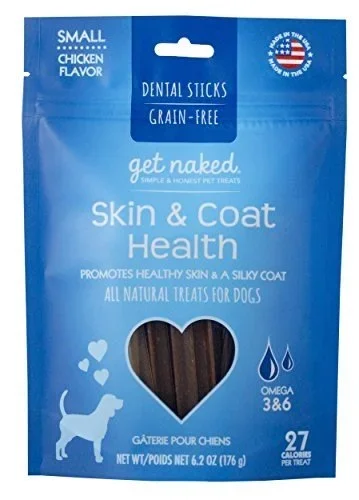 Get Naked Grain-Free Dog Chewy Stick Skinand Coat – Small – 6.2 Oz