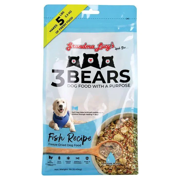 Grandma Lucy’s 3 Bears Fish Formula Freeze-Dried Dog Food 1lb