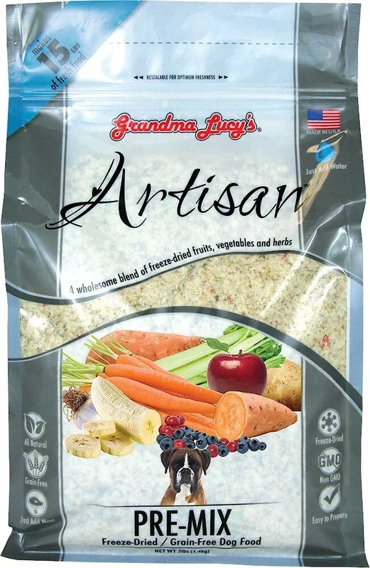 Grandma Lucy’s Artisan Pre-Mix, Freeze-Dried Dog Food, 3-lb Bag