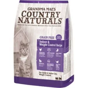 Grandma Mae’s Country Naturals Cat Grain-Free Indoor Weight Control Hairball – 4 lbs