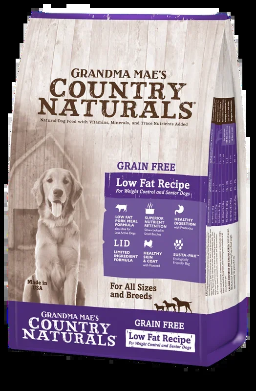Grandma Mae’s Country Naturals Dog Senior Grain-Free Low Fat – 25 lbs