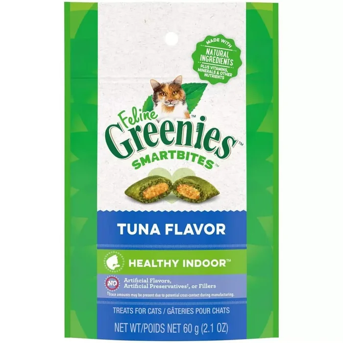 Greenies 猫零食 SmartBites 健康室内金枪鱼口味