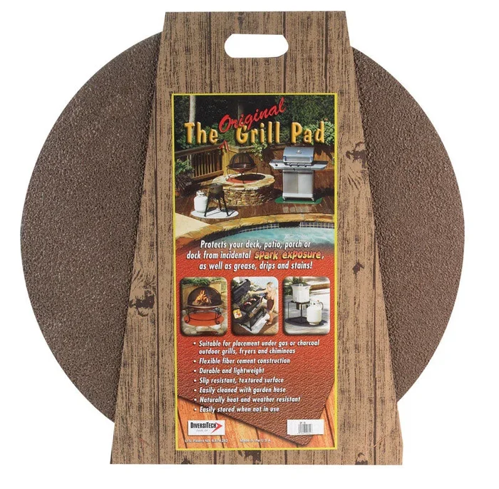 GRILL PAD ROUND 30″BLK