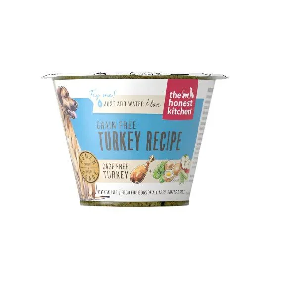 Honest Kitchen Grain-Free Turkey Dehydrated Dog Food – 1.75 Oz Cup – Case of 12