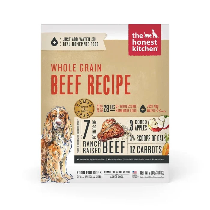 Honest Kitchen Whole Grain Beef Dehydrated Dog Food – 7 lb Box