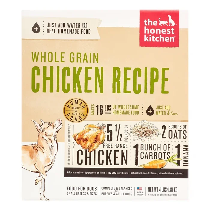 Honest Kitchen Whole Grain Chicken Dehydrated Dog Food – 4 lb Box