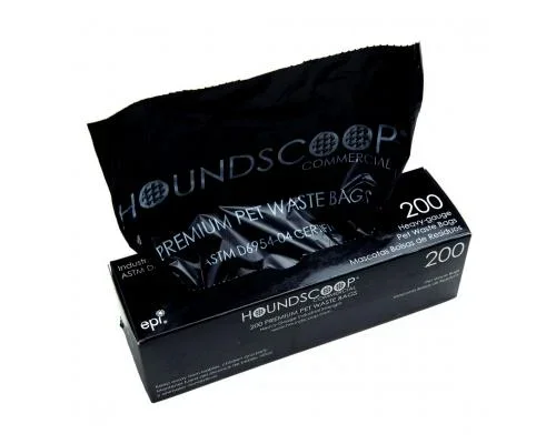 Houndscoop 200 Count Pantry Pack Unscented Single Roll Pet Wastebags –