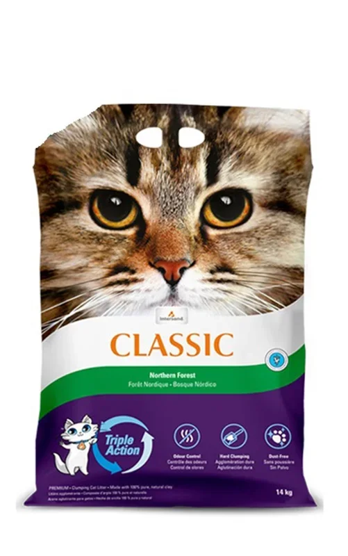 Intersand Classic Premium Clumping Classic Northern Forest Cat Litter – 30 lb Bag (15kg)