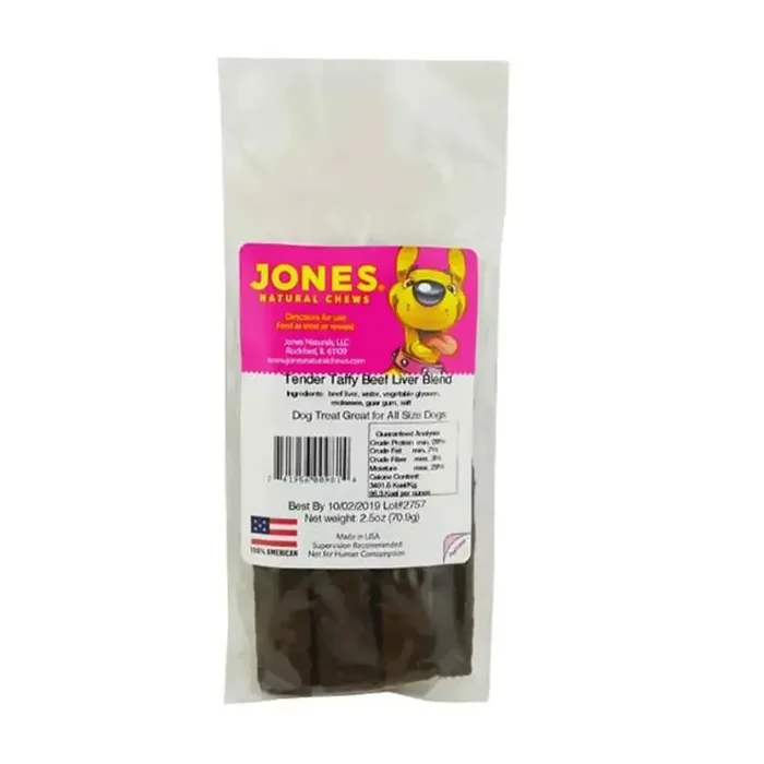 Jones Tender Taffy Beef Liver Blend Natural Dog Chews