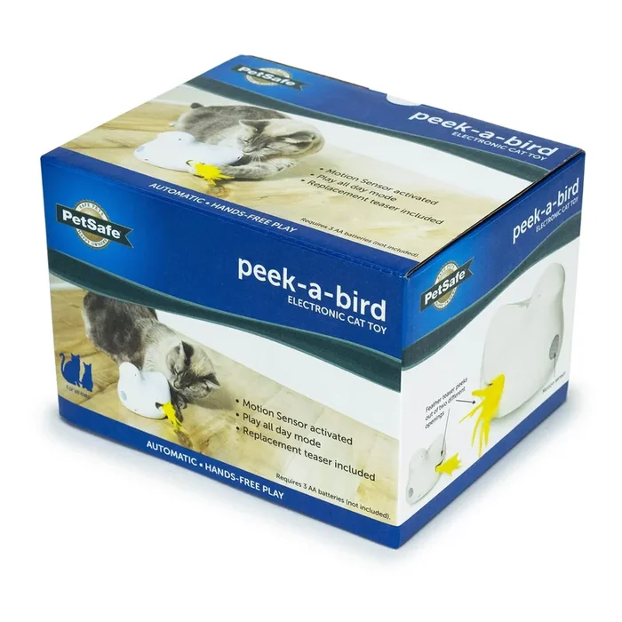 Juguete electrónico para gatos Peek-A-Bird de PetSafe: juego interactivo para gatos