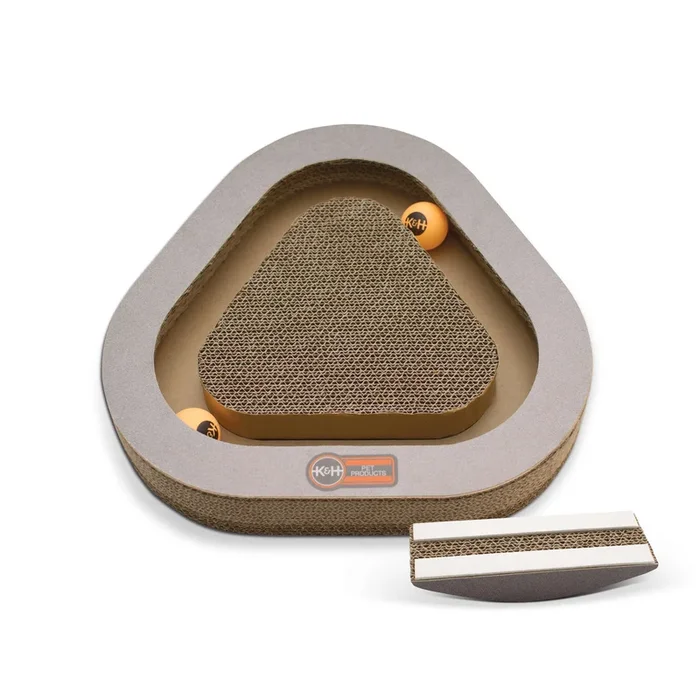 K&H Pet Products Kitty Tippy Triangle Cardboard Toy