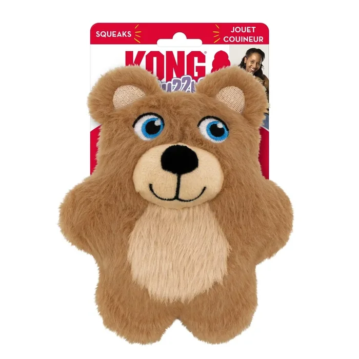 Kong Snuzzles Kiddo Teddy Squeak and Plush Dog Toy – Small
