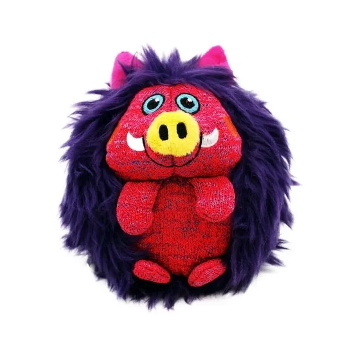 Kong Zigwigz Warthog Squeak and Plush Dog Toy – Medium
