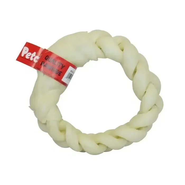 Lennox® Natural Premium Rawhide Braid Donut Dog Treats 20 Count X 6″
