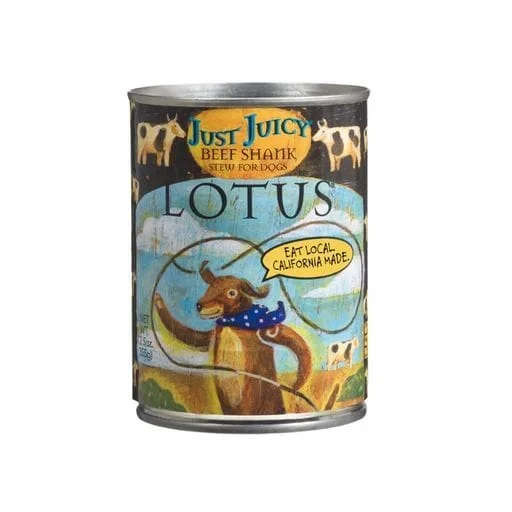Lotus Grain-Free Juicy Beef Shank Stew Canned Dog Food – 12.5 Oz – Case of 12
