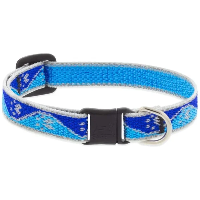 Lupine Reflective Cat Collar 1/2″ X 8″-12″ Blue Paws