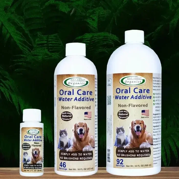 Mad About Organics Oral Care Water Additive for Cats & Dogs