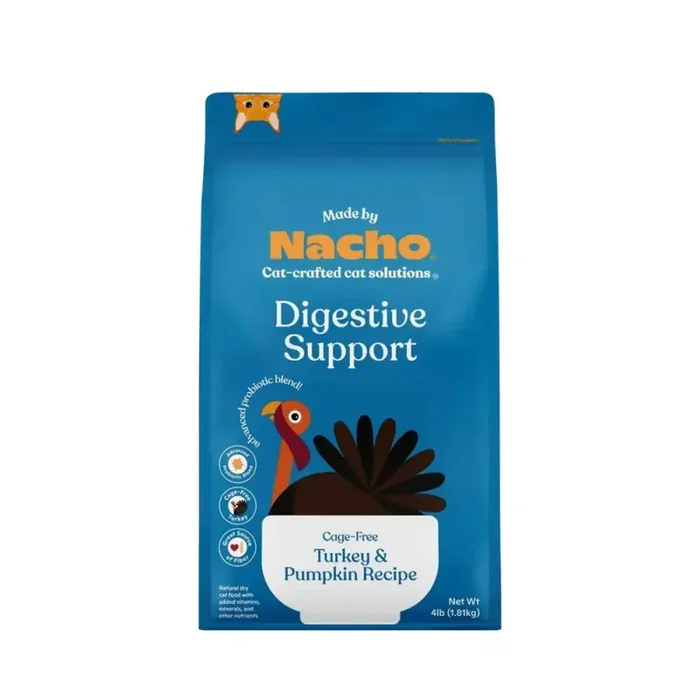 Made by Nacho Digestive Support Cage-Free Turkey & Pumpkin Recipe Dry Cat Food