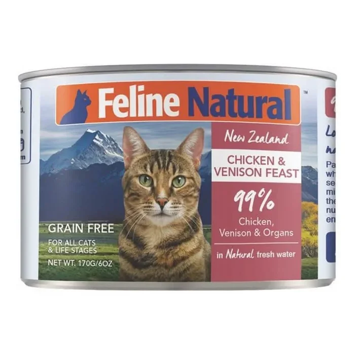 猫用天然湿猫粮鸡肉和鹿肉盛宴
