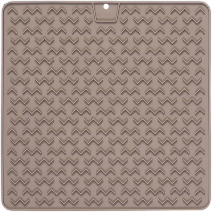 Messy Mutt Lick Mat Silicone Warm Grey Large