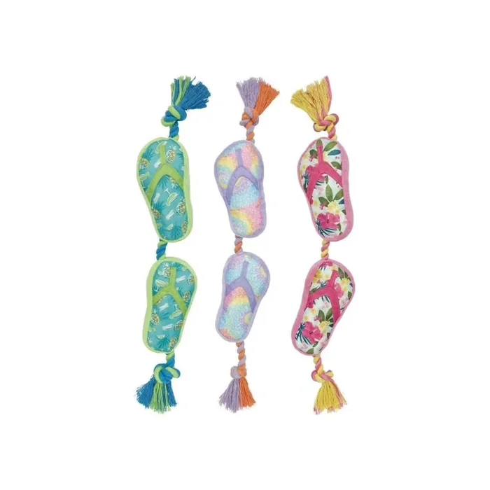 Multipet 狗玩具 Margaritaville 人字拖绳 – 多种颜色