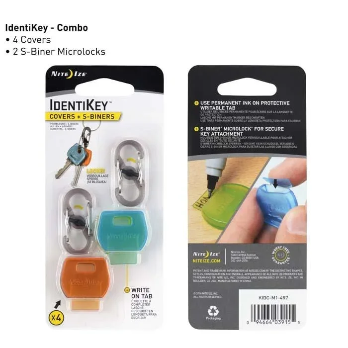Nite Ize IdentiKey Covers + MicroLocks – Combo