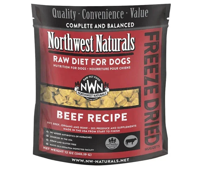 Northwest Naturals Freeze Dried Beef Nuggets Freeze-Dried Dog Food – 12 oz Bag