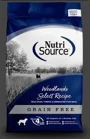 Nutrisource GF Woodlands Select, 26lbs