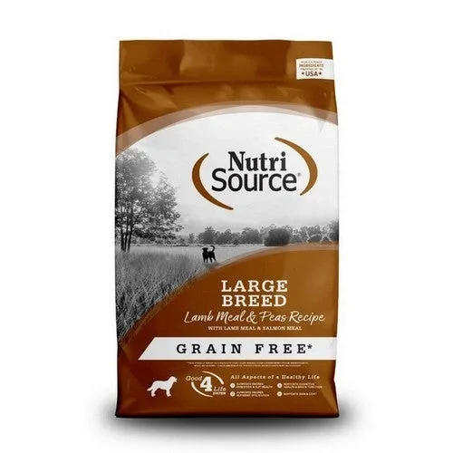 NutriSource, NutriSource Large Breed Grain Free Dry Dog Food, 1 Each / 26 Lbs / Lamb Meal & Peas
