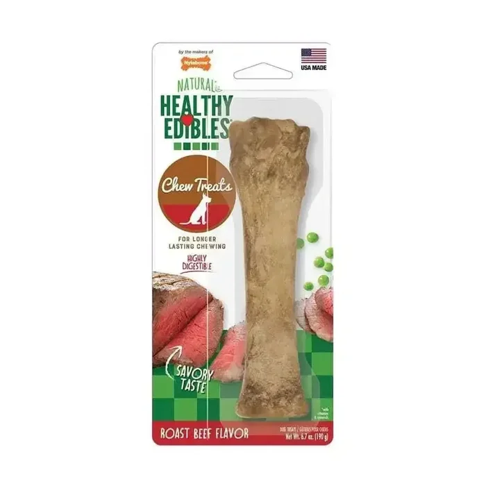 Nylabone® Long Lasting Dog Treats for Heavy Chewers – Roast Beef
